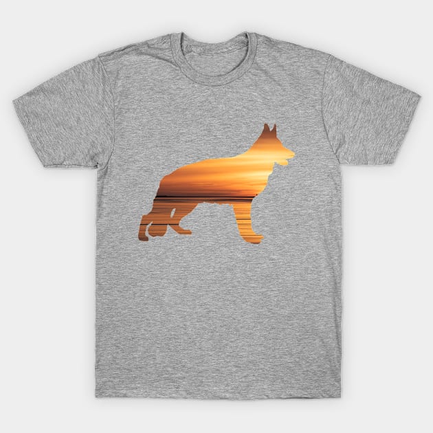 German Shepherd Sunset T-Shirt by Rumble Dog Tees